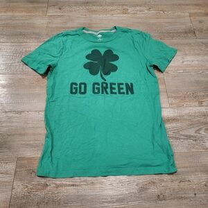 Old Navy Irish Shamrock Graphic Tee Shirt Green Boys Size Large St Patricks Day